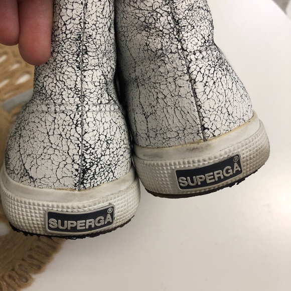 Cracked leather hightop supergas shoes size 7.5 - Picture 5 of 13